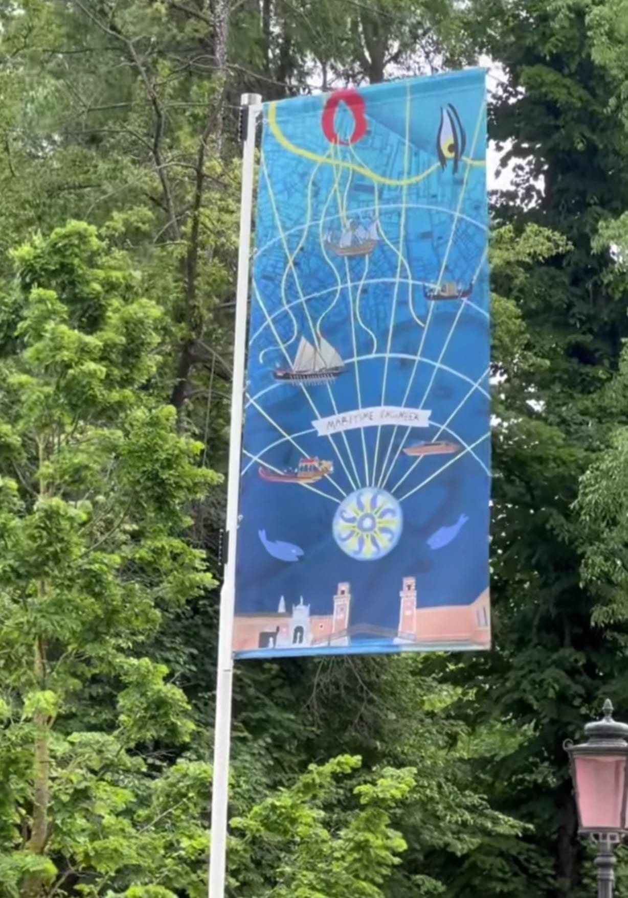 Serenissima flag at the Venice Biennale 2025