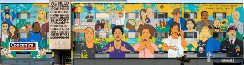 Wilson Cetina Group team at work on museum exhibition installation in Los Angeles